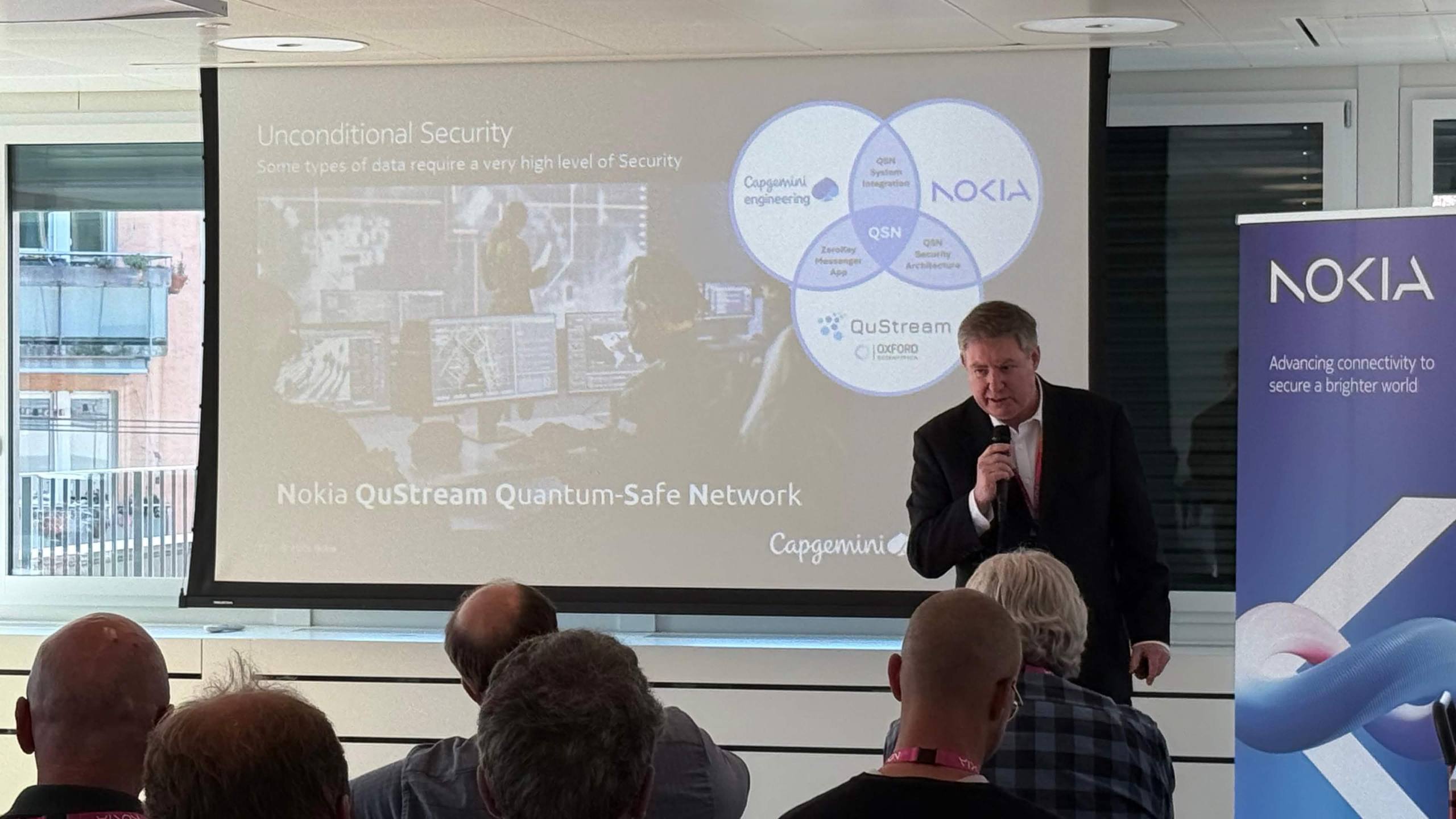 Adrian presenting at Nokia Innovation Day